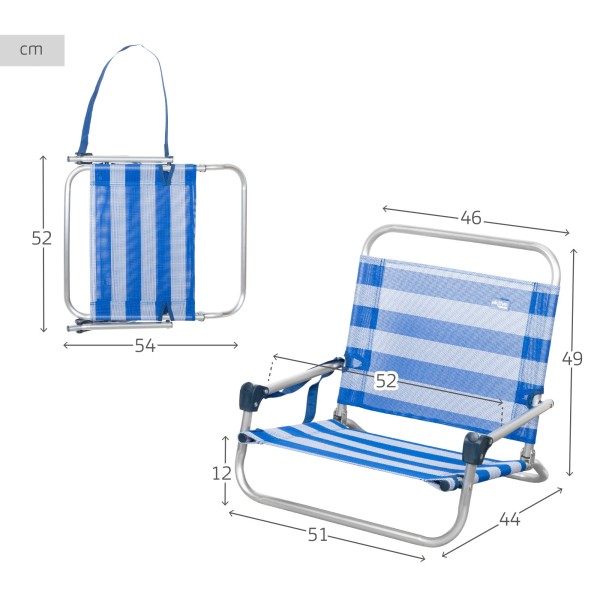 Silla de playa plegable pequeña marinera Aktive | Distria