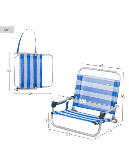 Silla de playa plegable pequeña marinera Aktive | Distria