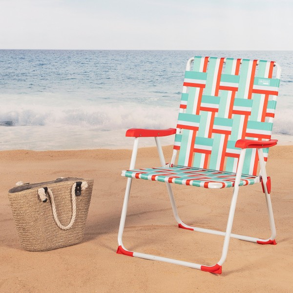 Silla de playa plegable retro XXL Aktive | Distria