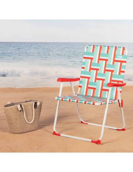 Silla de playa plegable retro XXL Aktive | Distria