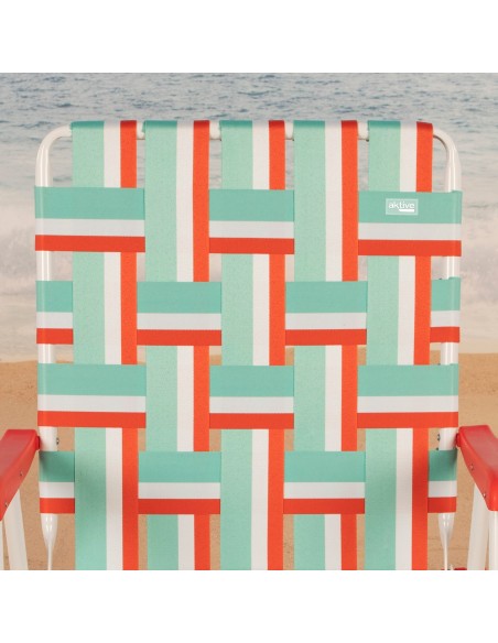 Silla de playa plegable retro XXL Aktive | Distria