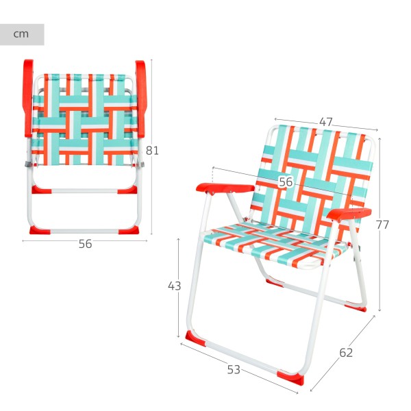 Silla de playa plegable retro Aktive | Distria
