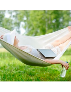 Hamaca colgante camping beige - Accesorios camping | Distria 2