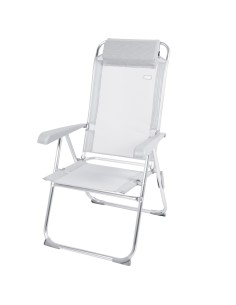 Silla plegable camping gris multiposición | Distria