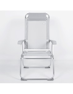 Silla plegable camping gris multiposición | Distria 2