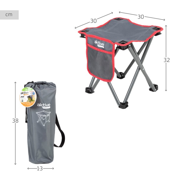 Taburete plegable para camping extrarresistente | Distria