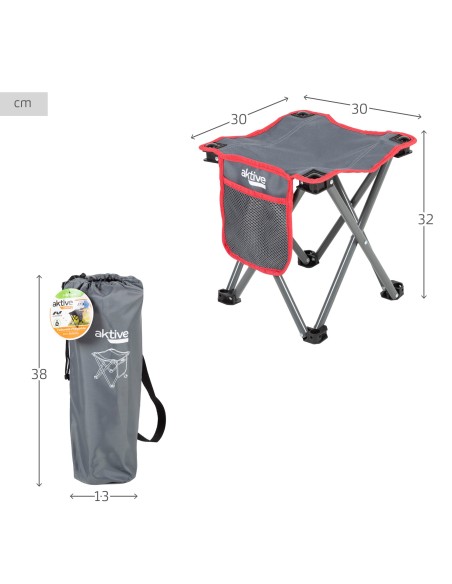 Taburete plegable para camping extrarresistente | Distria