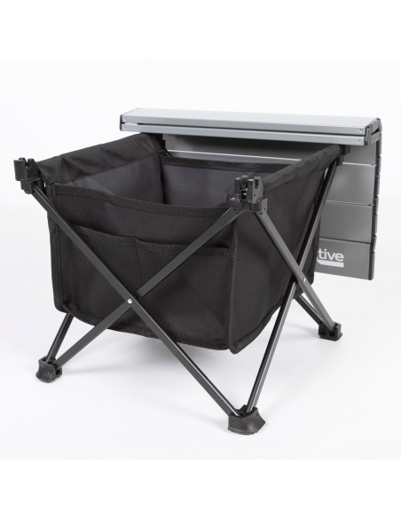 Mesa auxiliar plegable camping con almacenamiento | Distria