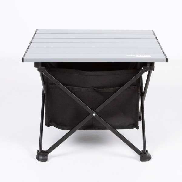 Mesa auxiliar plegable camping con almacenamiento | Distria
