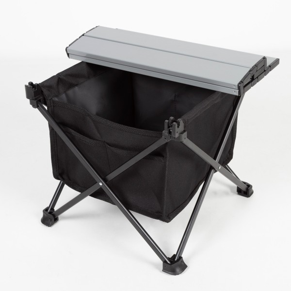 Mesa auxiliar plegable camping con almacenamiento | Distria