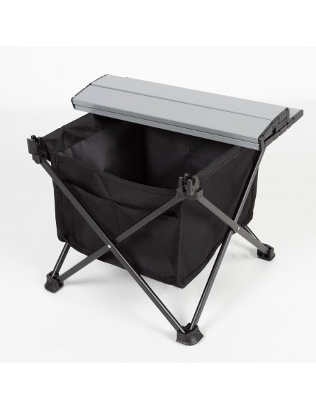 Mesa auxiliar plegable camping con almacenamiento | Distria