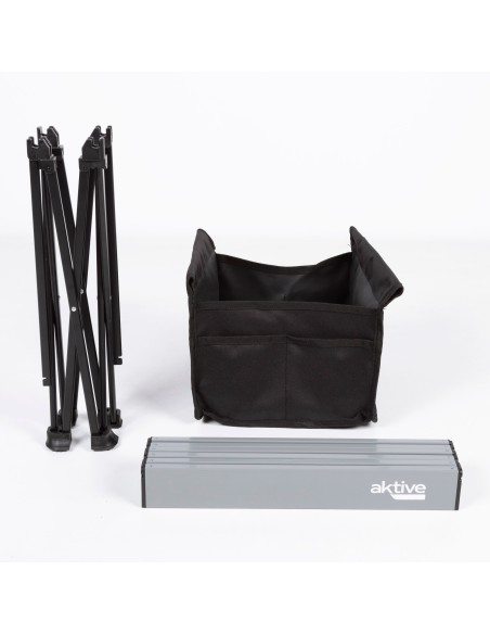 Mesa auxiliar plegable camping con almacenamiento | Distria
