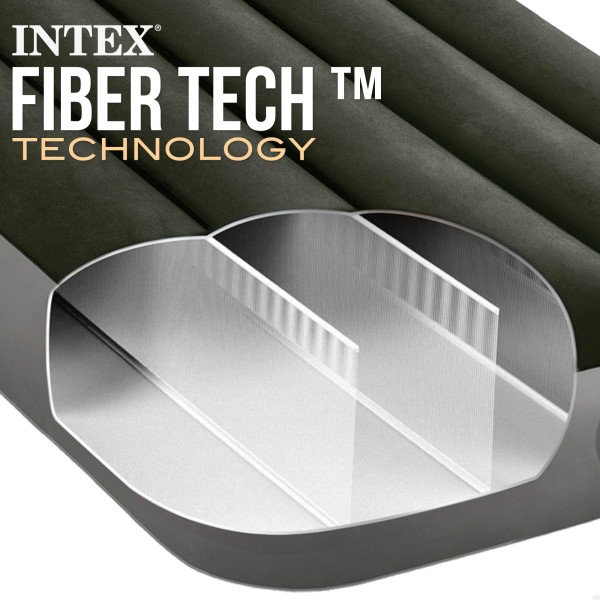 Colchón hinchable INTEX individual c/hinchador de pie | Distria