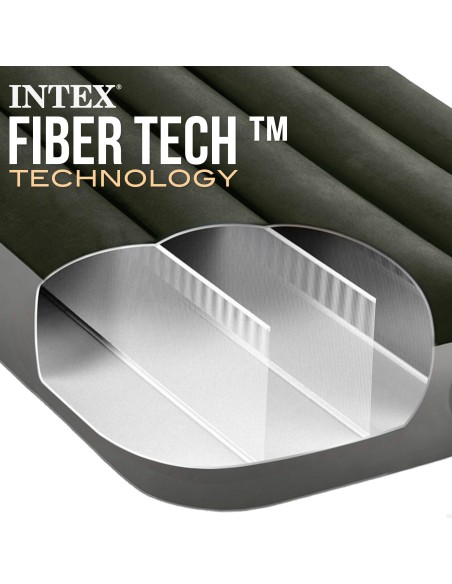 Colchón hinchable INTEX individual c/hinchador de pie | Distria