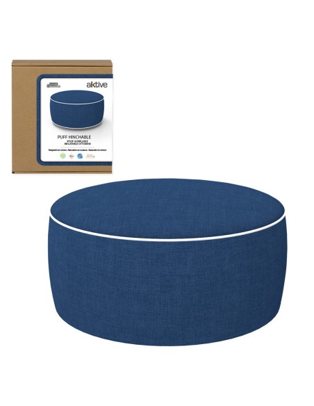 Pufs hinchable tejido vaquero-Decoración Jardín| Distria