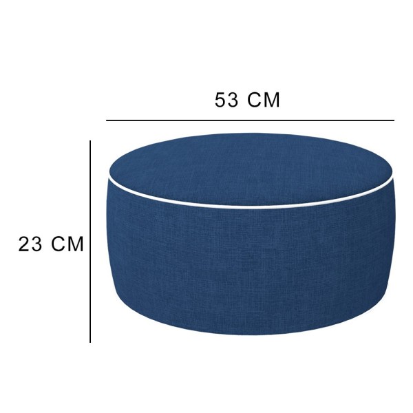 Pufs hinchable tejido vaquero-Decoración Jardín| Distria