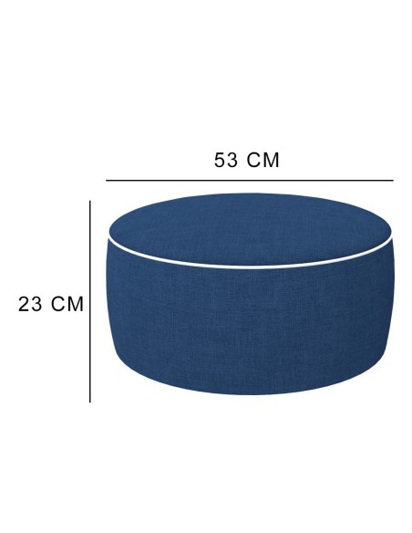 Pufs hinchable tejido vaquero-Decoración Jardín| Distria