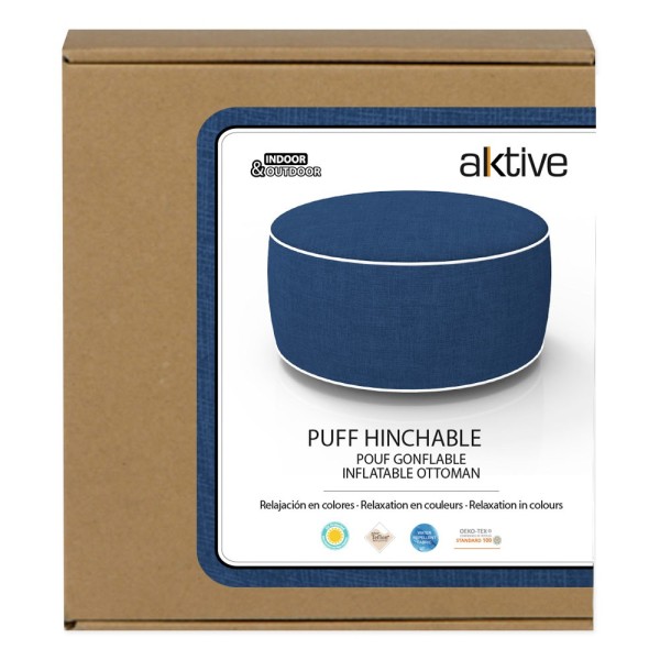 Pufs hinchable tejido vaquero-Decoración Jardín| Distria
