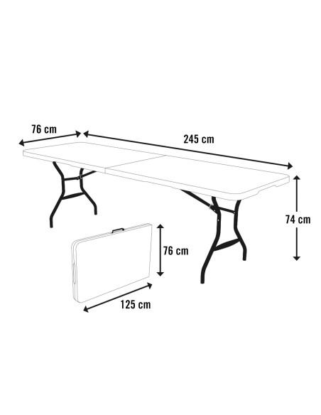 Mesa plegable grande LIFETIME | Distria