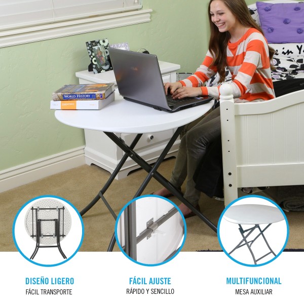 Mesa plegable redonda Lifetime | Distria.com