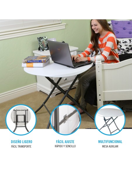 Mesa plegable redonda Lifetime | Distria.com