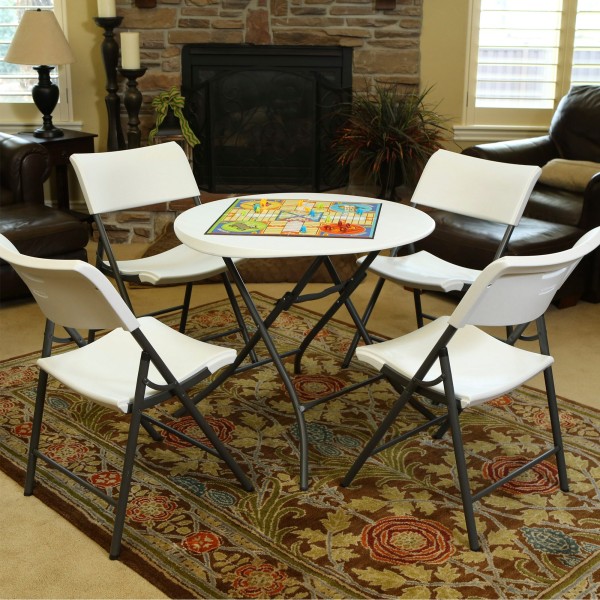 Mesa plegable redonda Lifetime | Distria.com