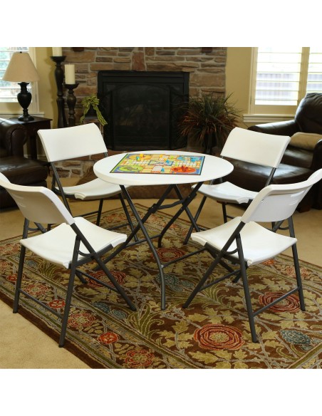 Mesa plegable redonda Lifetime | Distria.com