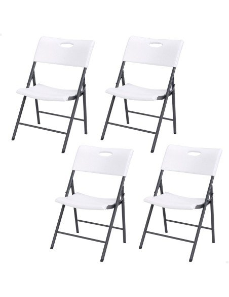 Pack 4 sillas plegables blancas Lifetime | Distria