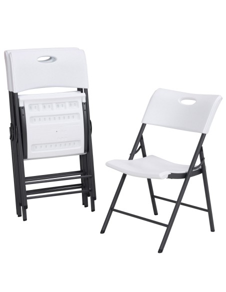 Pack 4 sillas plegables blancas Lifetime | Distria