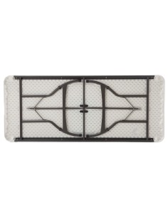 Mesa rectangular plegable granito Lifetime | Mesas Plegables 2