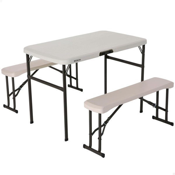 Mesa plegable con bancos LIFETIME - Distria.com