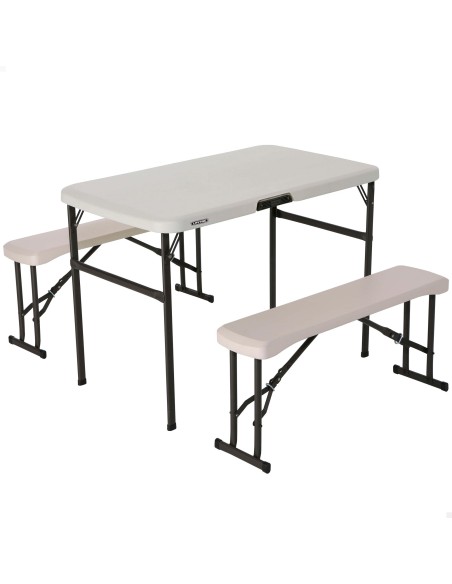 Mesa plegable con bancos LIFETIME - Distria.com
