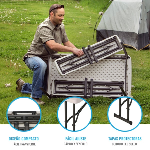 Mesa plegable con bancos LIFETIME - Distria.com