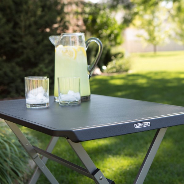 Mesa auxiliar plegable negra Lifetime | Distria