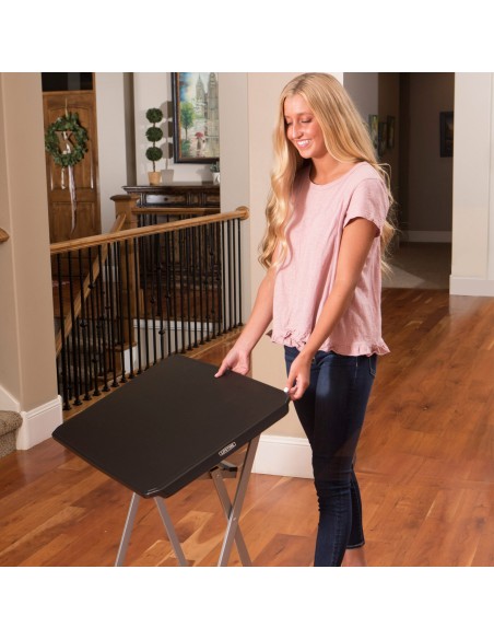 Mesa auxiliar plegable negra Lifetime | Distria