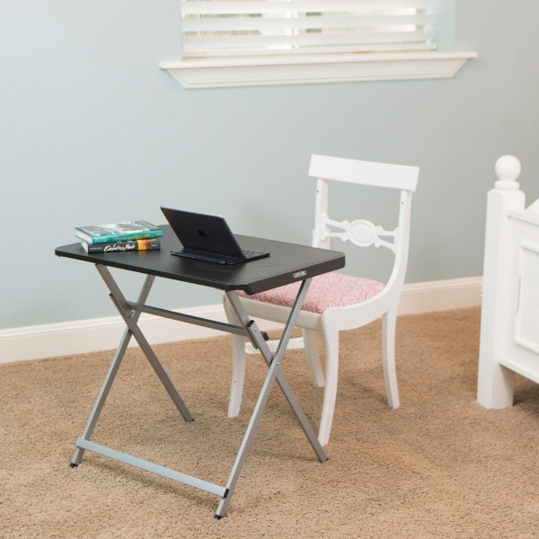Mesa auxiliar plegable negra Lifetime | Distria