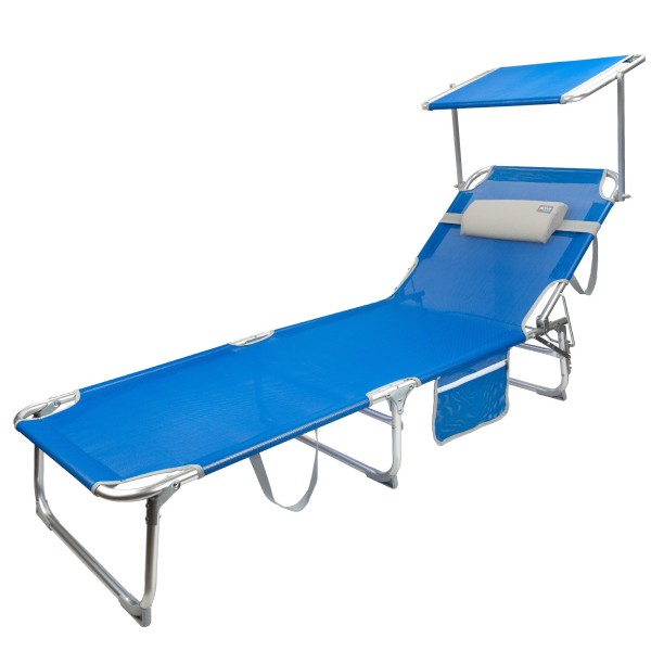 Tumbona plegable de playa con parasol | Distria