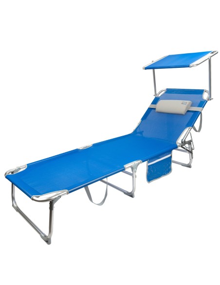 Tumbona plegable de playa con parasol | Distria