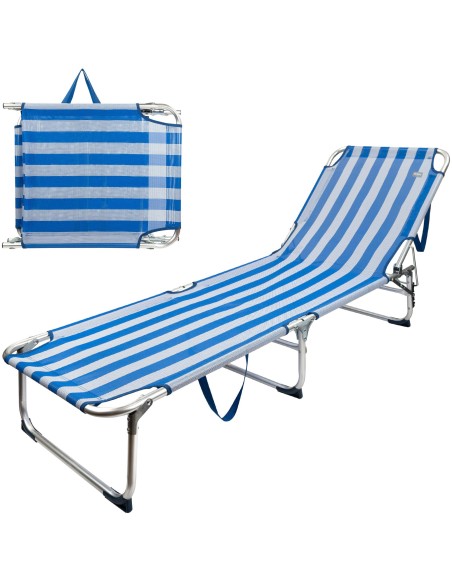 Tumbona plegable de playa de aluminio | Distria