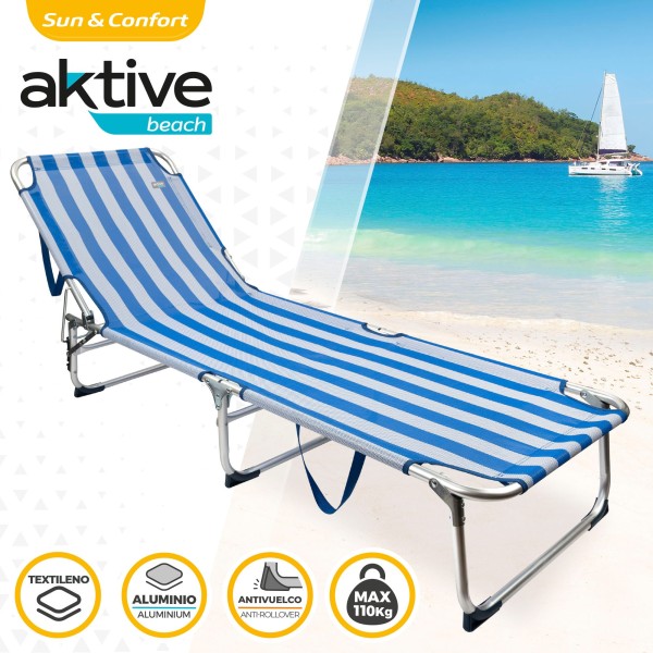 Tumbona plegable de playa de aluminio | Distria