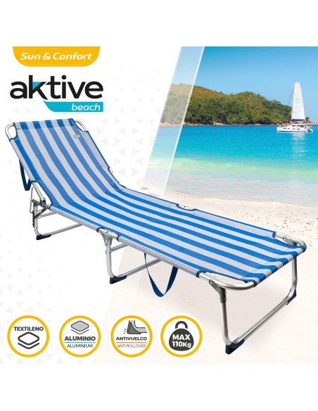 Tumbona plegable de playa de aluminio | Distria