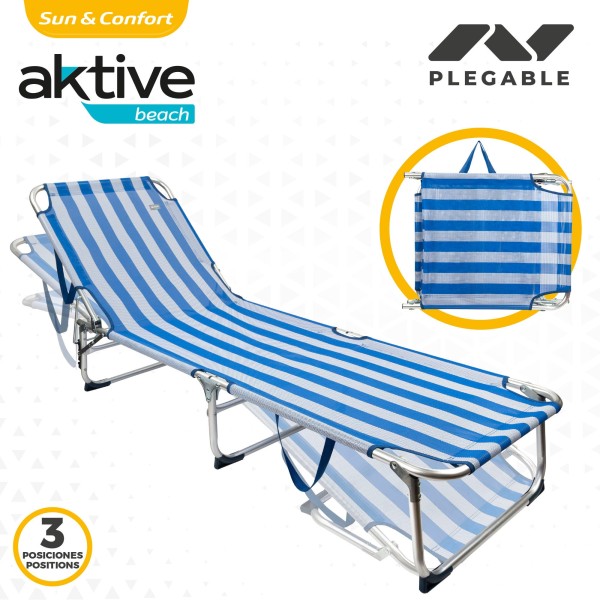 Tumbona plegable de playa de aluminio | Distria