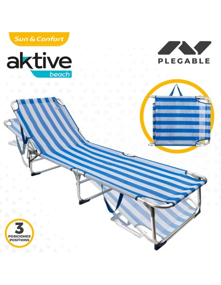 Tumbona plegable de playa de aluminio | Distria