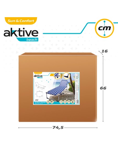 Tumbona plegable de playa de aluminio | Distria