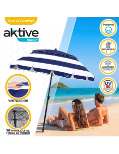 Sombrilla playa grande super resistente 2,2m | Distria 2