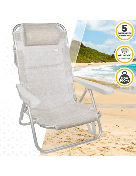 Silla plegable con respaldo reclinable | Distria