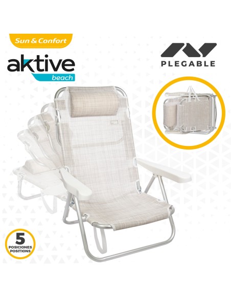 Silla plegable con respaldo reclinable | Distria