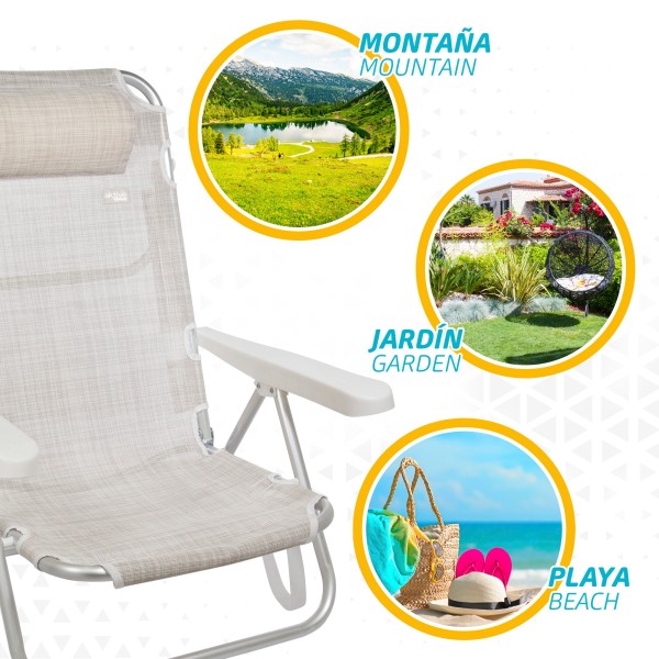 Silla plegable con respaldo reclinable | Distria