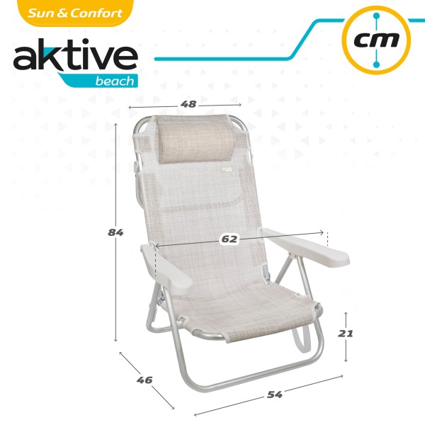 Silla plegable con respaldo reclinable | Distria