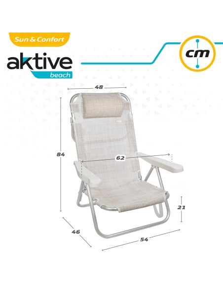 Silla plegable con respaldo reclinable | Distria